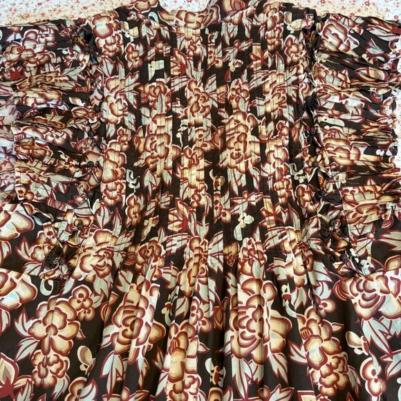 Sea New York Brown and Black Ruffled Tiered Mini Dress - Picture 13 of 13